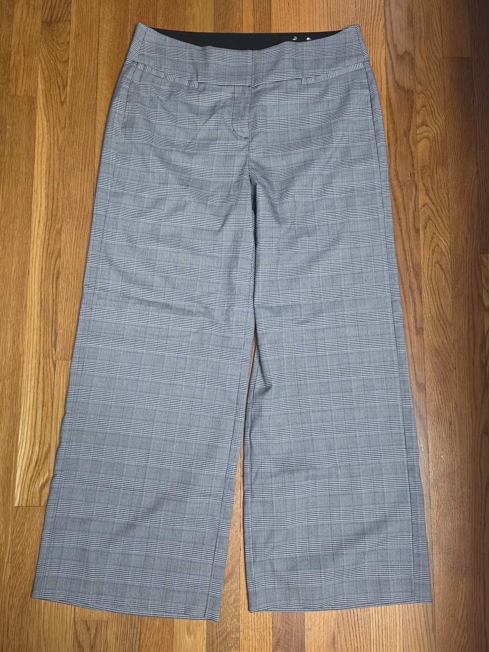 Lane Bryant The Allie Gray Glen Plaid Wide-Leg Trousers Size 14 Reg